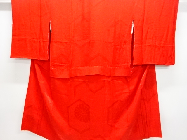 JAPANESE KIMONO / ANTIQUE JUBAN / WOVEN KIKKO & FLOWER